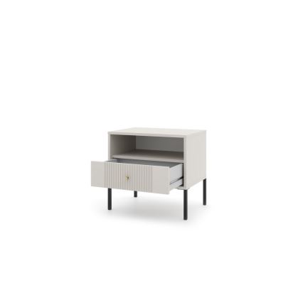 Nočný stolík LUE béžový/čierny