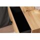 Nočný stolík LUNA 55x50 cm hnedá/čierna
