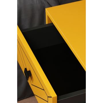 Nočný stolík LUNA 55x50 cm žltá