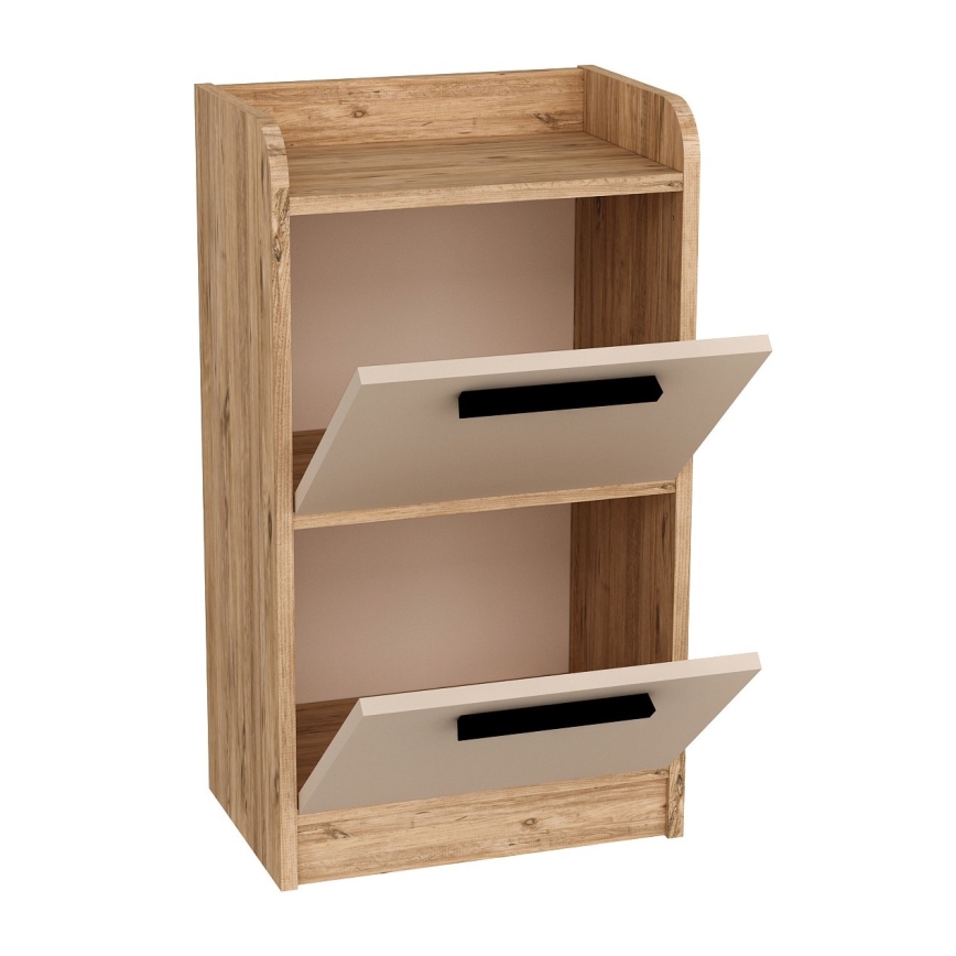 Nočný stolík LUSES 79,4x45 cm borovica atlantic/béžová