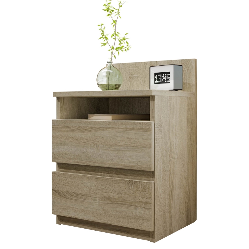 Nočný stolík MALWA 59x40 cm dub sonoma