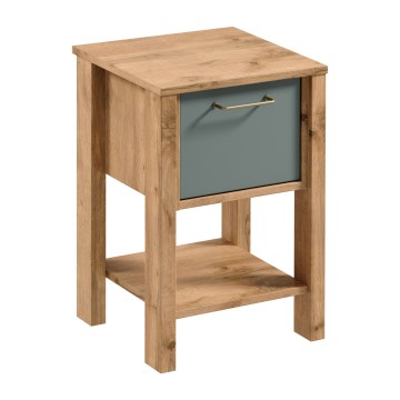 Nočný stolík MENTA 42x59 cm dub Wotan/zelená