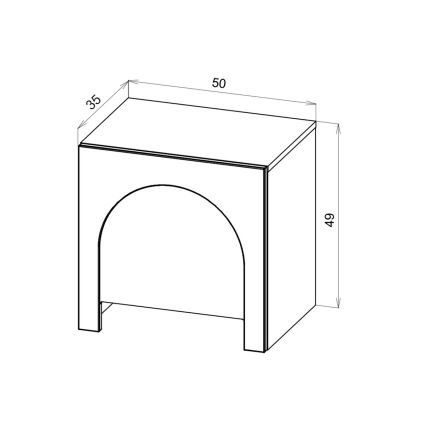 Nočný stolík NIO antracit