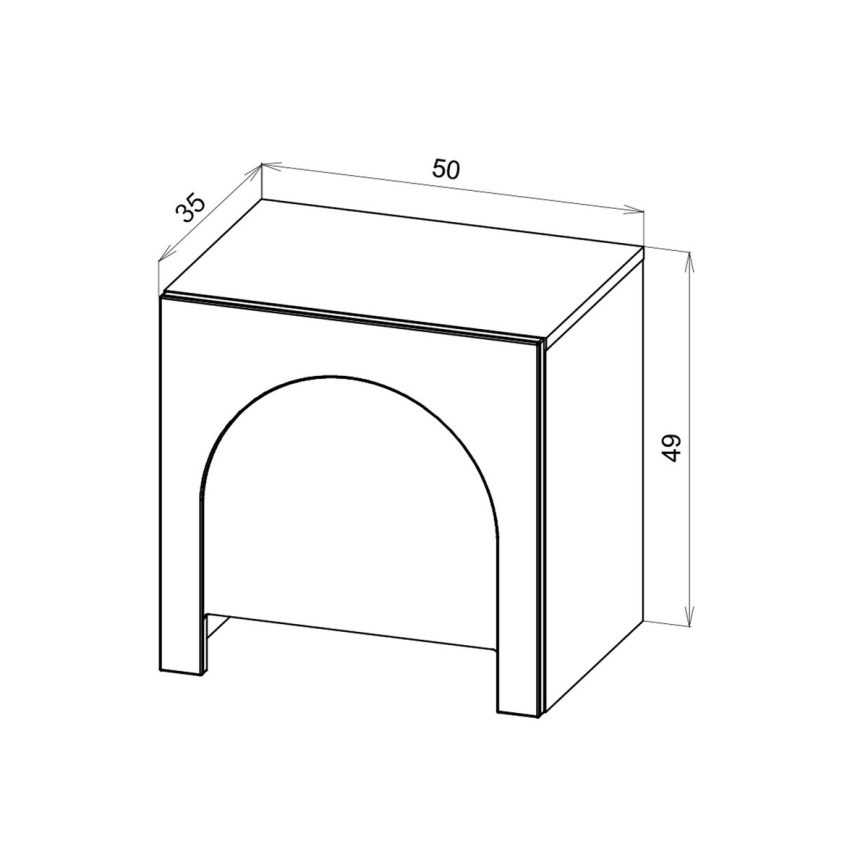 Nočný stolík NIO antracit