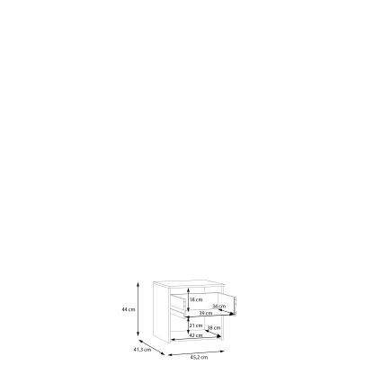 Nočný stolík PANO béžový