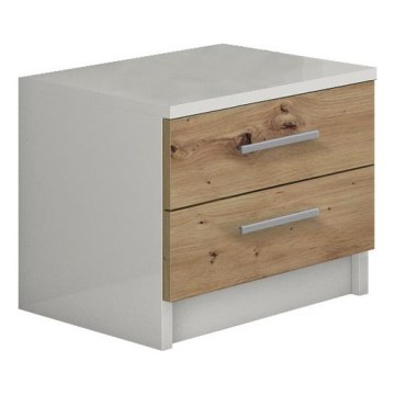 Nočný stolík TOD biela/dub artisan