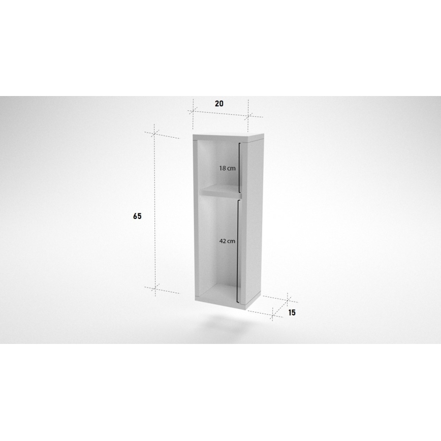 Nočný stolík TURRA 65x20 cm biela