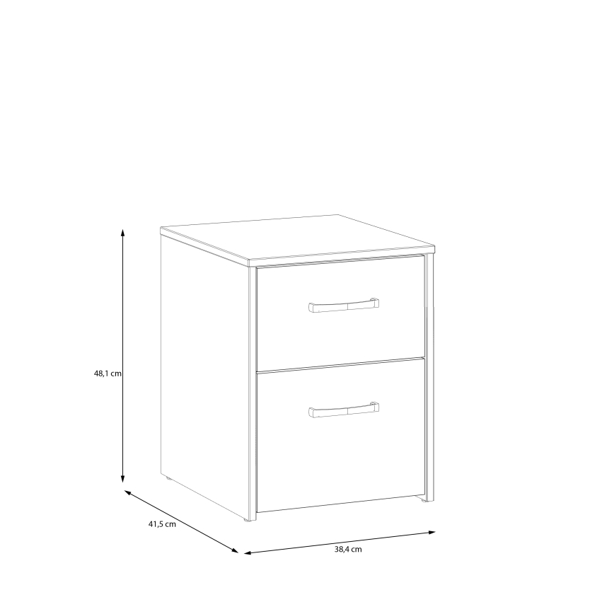 Nočný stolík URO dub artisan/biela