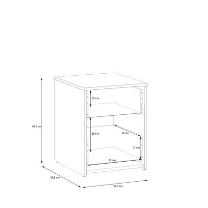 Nočný stolík URO dub artisan/biela