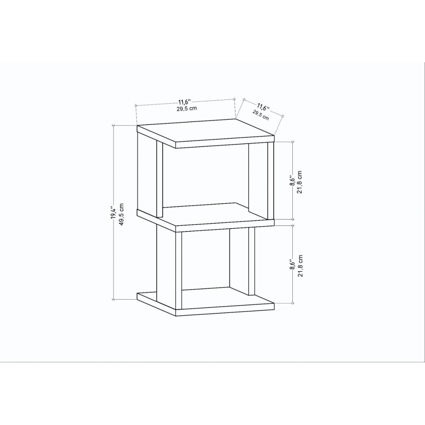 Nočný stolík ZUNA dub/biela