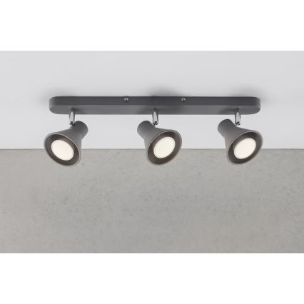 Nordlux - Bodové svietidlo EIK 3xGU10/35W/230V sivé
