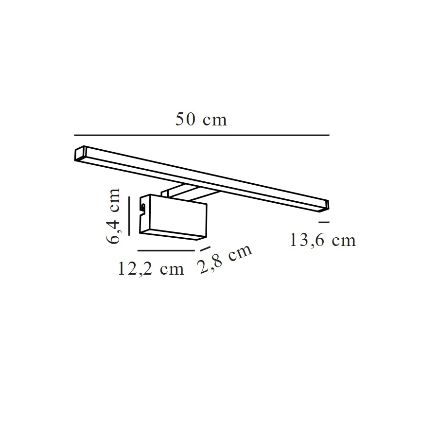Nordlux - LED Kúpeľňové osvetlenie zrkadla MARLEE LED/8,9W/230V IP44 3000K 50 cm lesklý chróm
