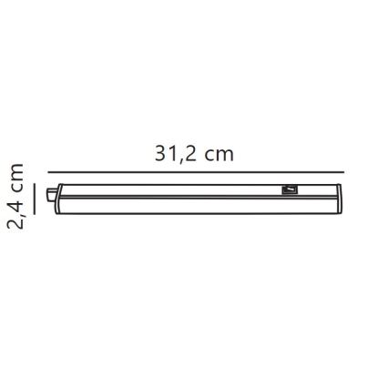 Nordlux - LED Podlinkové svietidlo LATONA LED/4W/230V 3000/4000K  31,2 cm