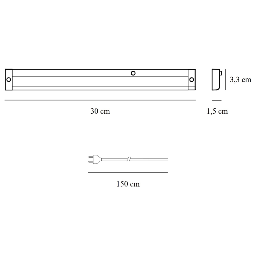 Nordlux - LED Podlinkové svietidlo PRESTON LED/4W/230V 3000/4000K 30 cm
