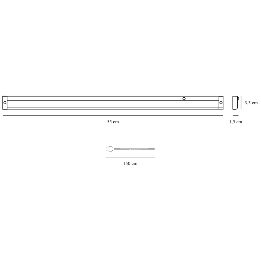 Nordlux - LED Podlinkové svietidlo PRESTON LED/8W/230V 3000/4000K 55 cm