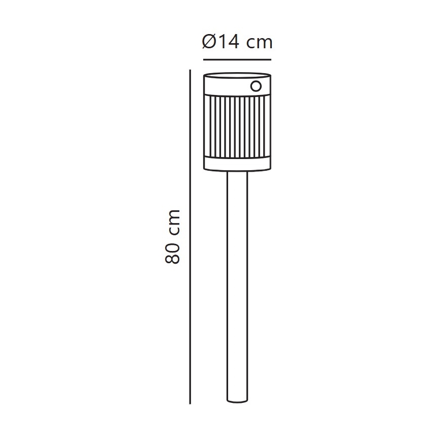 Nordlux - LED Solárna lampa COUPAR LED/3,2W/5V 3000K IP44 čierna