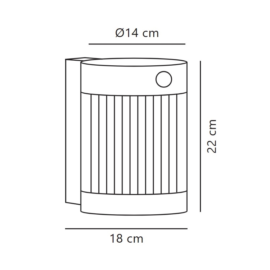 Nordlux - LED Solárne nástenné svietidlo so senzorom COUPAR LED/3,2W/5V 3000K IP44
