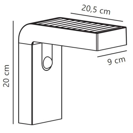 Nordlux - LED Solárne nástenné svietidlo so senzorom ALYA LED/5W/3,7V IP44
