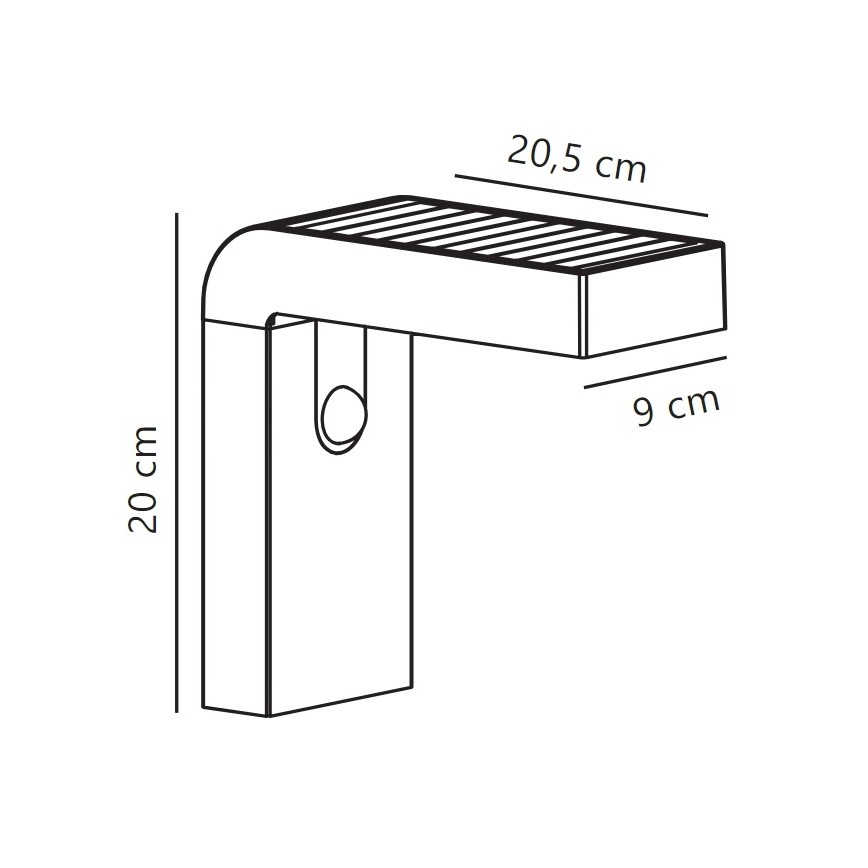 Nordlux - LED Solárne nástenné svietidlo so senzorom ALYA LED/5W/3,7V IP44