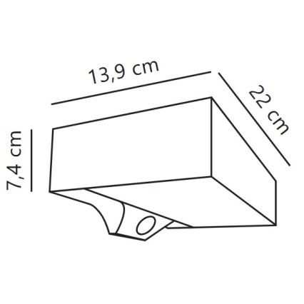 Nordlux - LED Solárne nástenné svietidlo so senzorom MONAY LED/5W/5V 3000K IP44