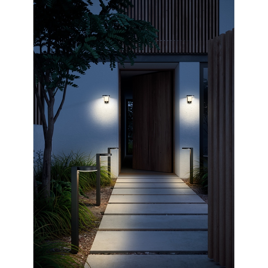 Nordlux - LED Solárne nástenné svietidlo so senzorom RICA LED/5W/3,7V IP44 guľatý