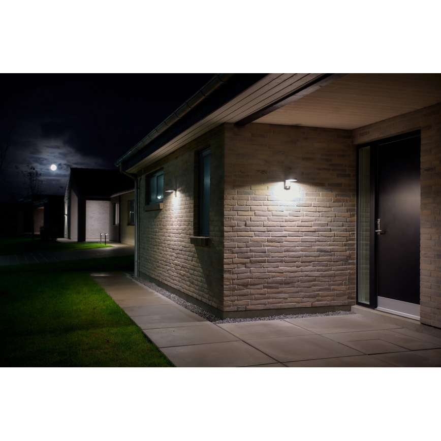 Nordlux - LED Solárne nástenné svietidlo so senzorom RICA LED/5W/3,7V IP44 guľatý