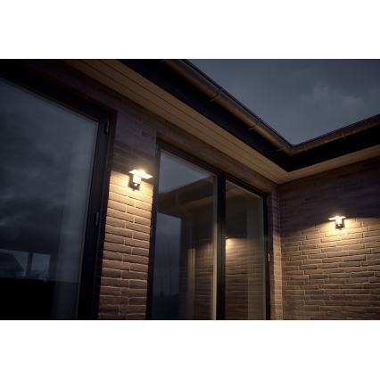 Nordlux - LED Solárne nástenné svietidlo so senzorom RICA LED/5W/3,7V IP44 2200 mAh hranatý