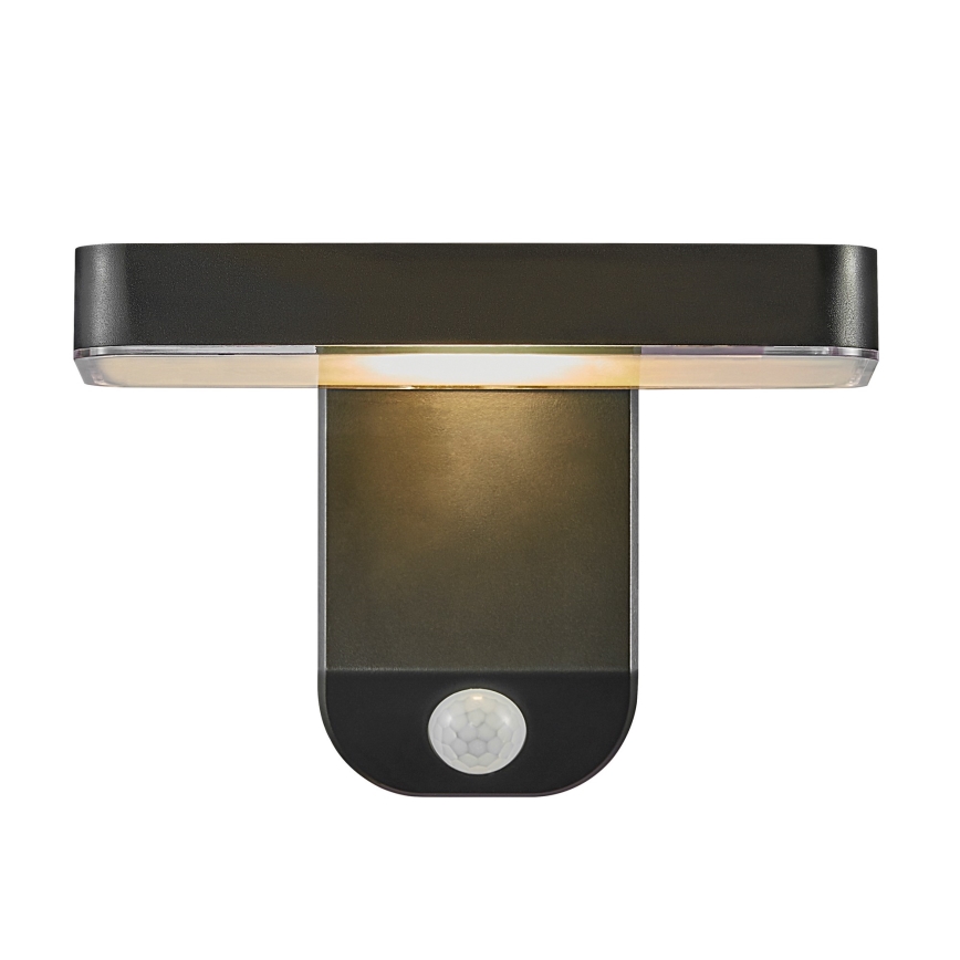 Nordlux - LED Solárne nástenné svietidlo so senzorom RICA LED/5W/3,7V IP44 2200 mAh hranatý
