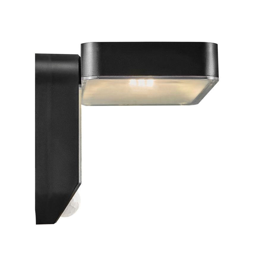 Nordlux - LED Solárne nástenné svietidlo so senzorom RICA LED/5W/3,7V IP44 2200 mAh hranatý
