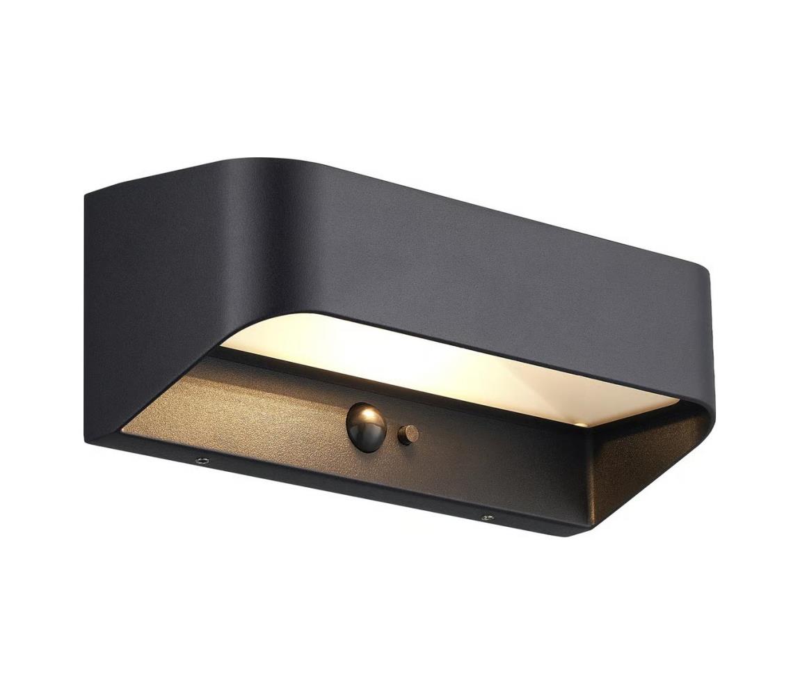 Nordlux - LED solárne svietidlo so senzorom MARCELLIO LED/5W/5V IP54 čierne 2618001003