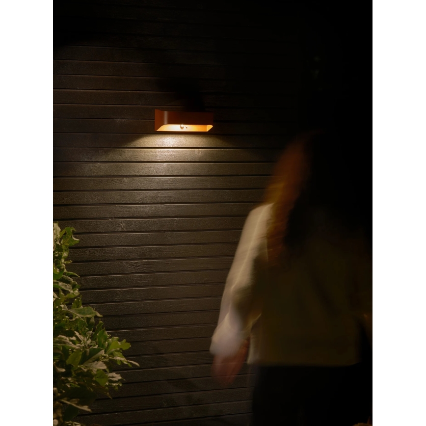 Nordlux - LED solárne svietidlo so senzorom MARCELLIO LED/5W/5V IP54 2200 mAh hnedá