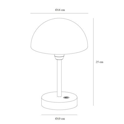 Nordlux - LED Stmievateľná nabíjacia vonkajšia stolná lampa ELLEN LED/2,8W/3,7V IP44 béžová