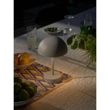 Nordlux - stmievateľná nabíjateľná vonkajšia stolová lampa ELLEN LED/2,8W/3,7V 2200 mAh IP44 sivá