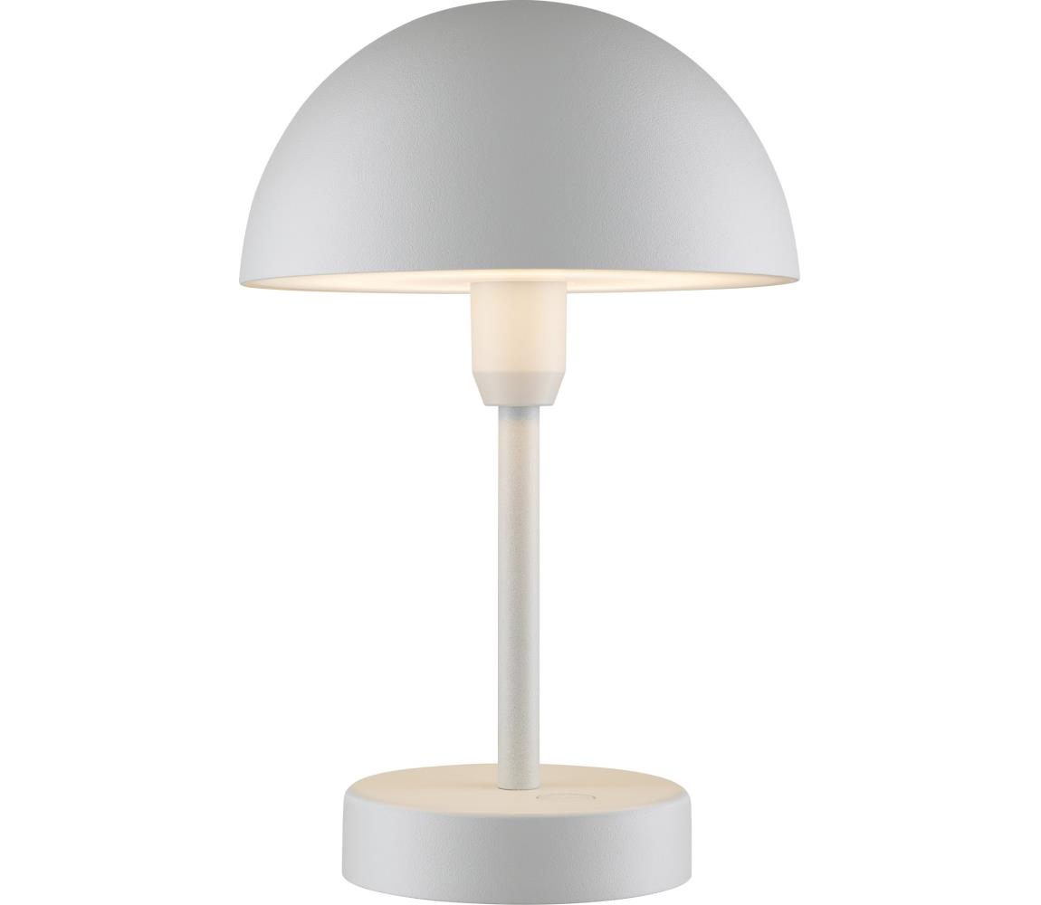 Nordlux - LED stmievateľná nabíjateľná stolná lampa ELLEN LED/2,8W/3,7V IP44 biela 2418015001