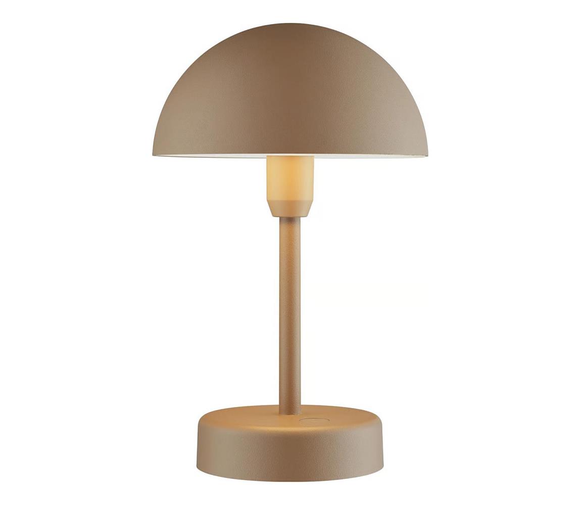 Nordlux - LED stmievateľná nabíjateľná vonkajšia stolová lampa ELLEN LED/2,8W/3,7V IP44 hnedá 2418015018