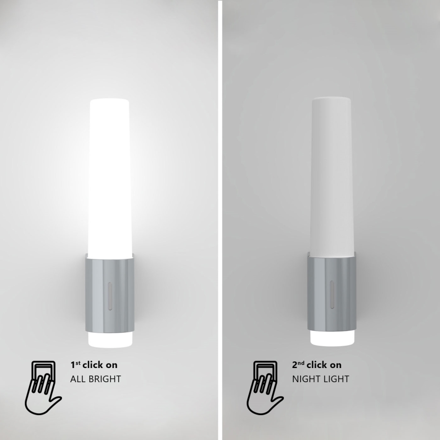 Nordlux - LED Stmievateľné kúpeľňové nástenné svietidlo HELVA LED/6,8W/230V IP44 CRI 90 biela