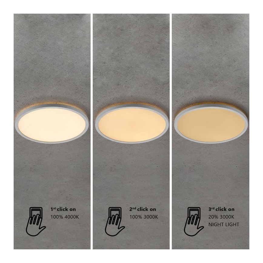 Nordlux - LED stmievateľné kúpeľňové stropné svietidlo OJA LED/19W/230V 3000/4000K IP54 priem. 43 cm
