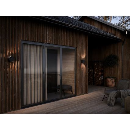 Nordlux - LED stmievateľné exteriérové nástenné svietidlo TURN LED/13,8W/230V IP54 čierna