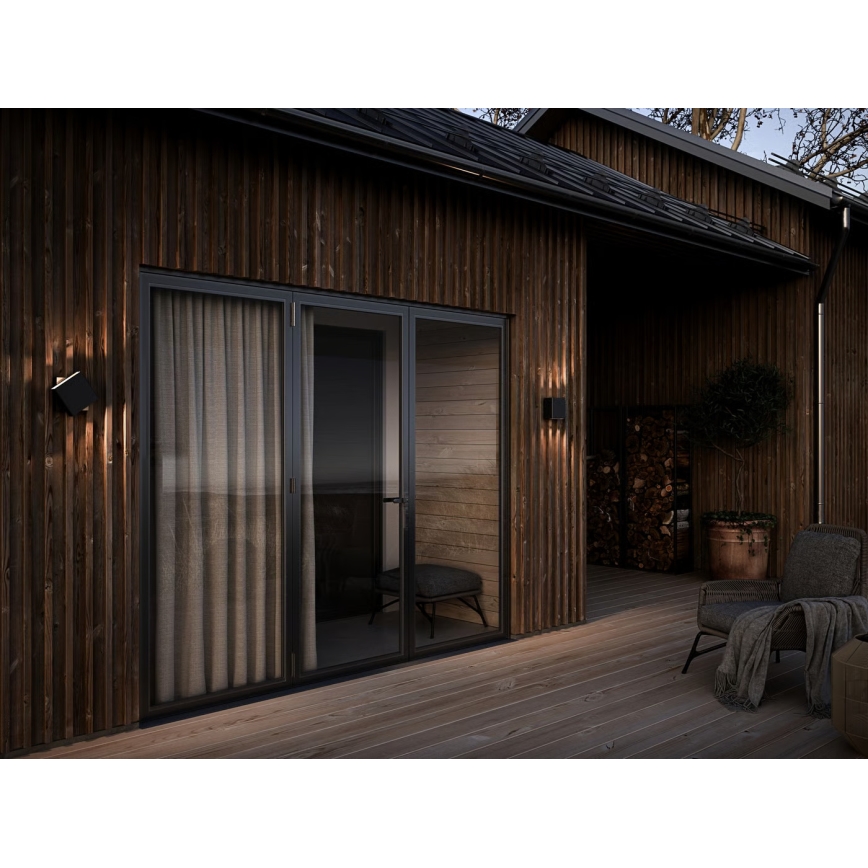 Nordlux - LED stmievateľné exteriérové nástenné svietidlo TURN LED/13,8W/230V IP54 čierna