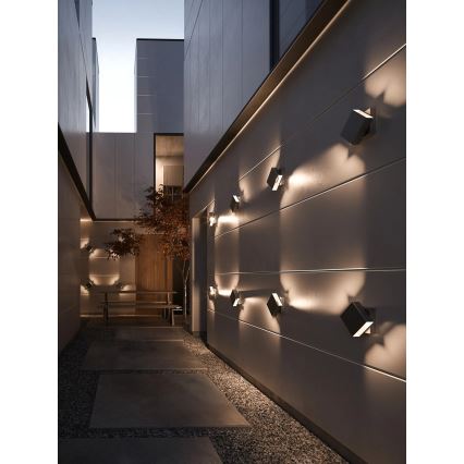 Nordlux - LED stmievateľné exteriérové nástenné svietidlo TURN LED/13,8W/230V IP54 čierna