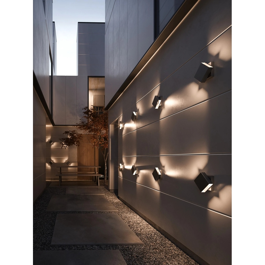 Nordlux - LED stmievateľné exteriérové nástenné svietidlo TURN LED/13,8W/230V IP54 čierna