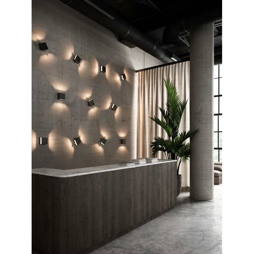 Nordlux - LED stmievateľné exteriérové nástenné svietidlo TURN LED/13,8W/230V IP54 čierna