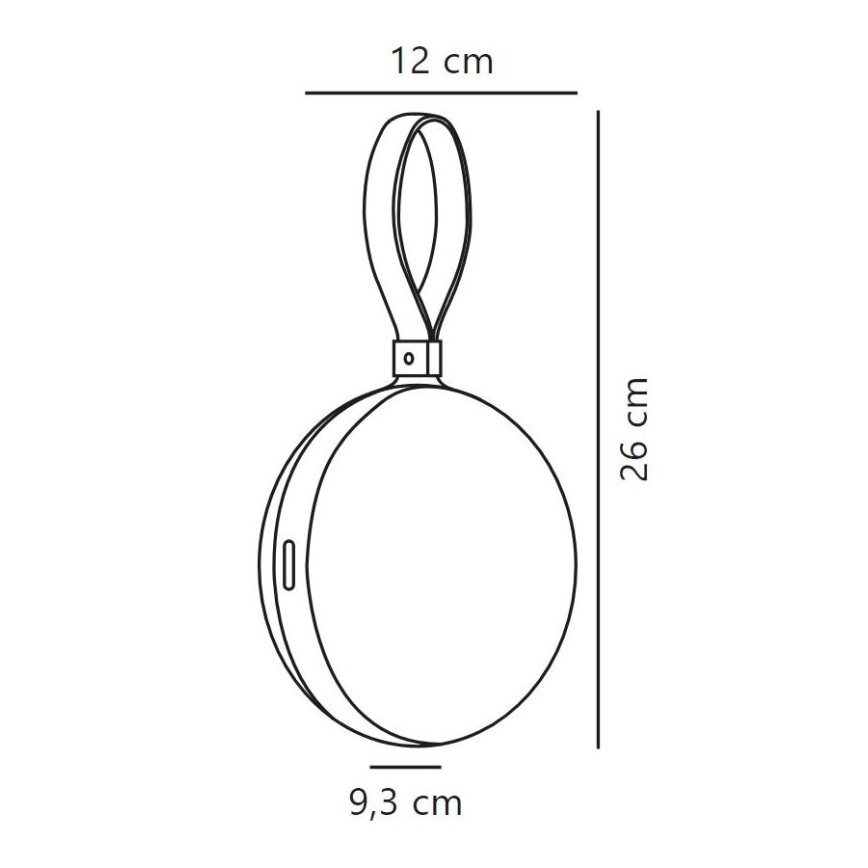 Nordlux - LED Stmievateľné vonkajšie prenosné svietidlo BRING TO-GO LED/1W/3,7V IP54 1500 mAh čierna