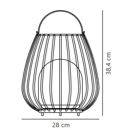 Nordlux - LED Stmievateľné vonkajšie prenosné svietidlo JIM TO-GO LED/3W/3,7V IP54 čierna