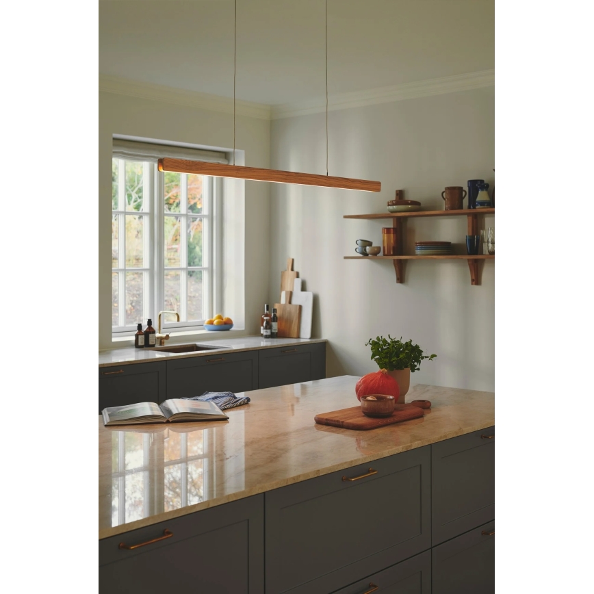 Nordlux - LED stmievateľný závesný luster na lanku ILGAS LED/47W/230V 3000K béžová/biela/jasan 115 cm