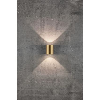 Nordlux - LED vonkajšie nástenné svietidlo CANTO 2xLED/5,5W/230V IP44 zlaté