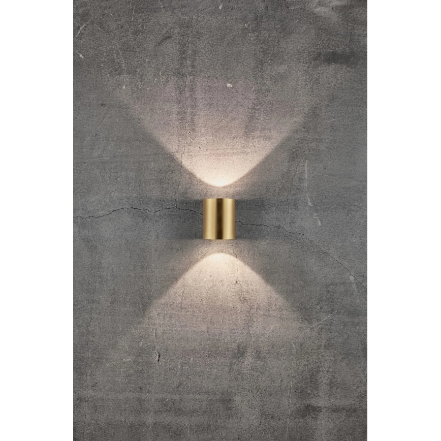 Nordlux - LED vonkajšie nástenné svietidlo CANTO 2xLED/5,5W/230V IP44 zlaté