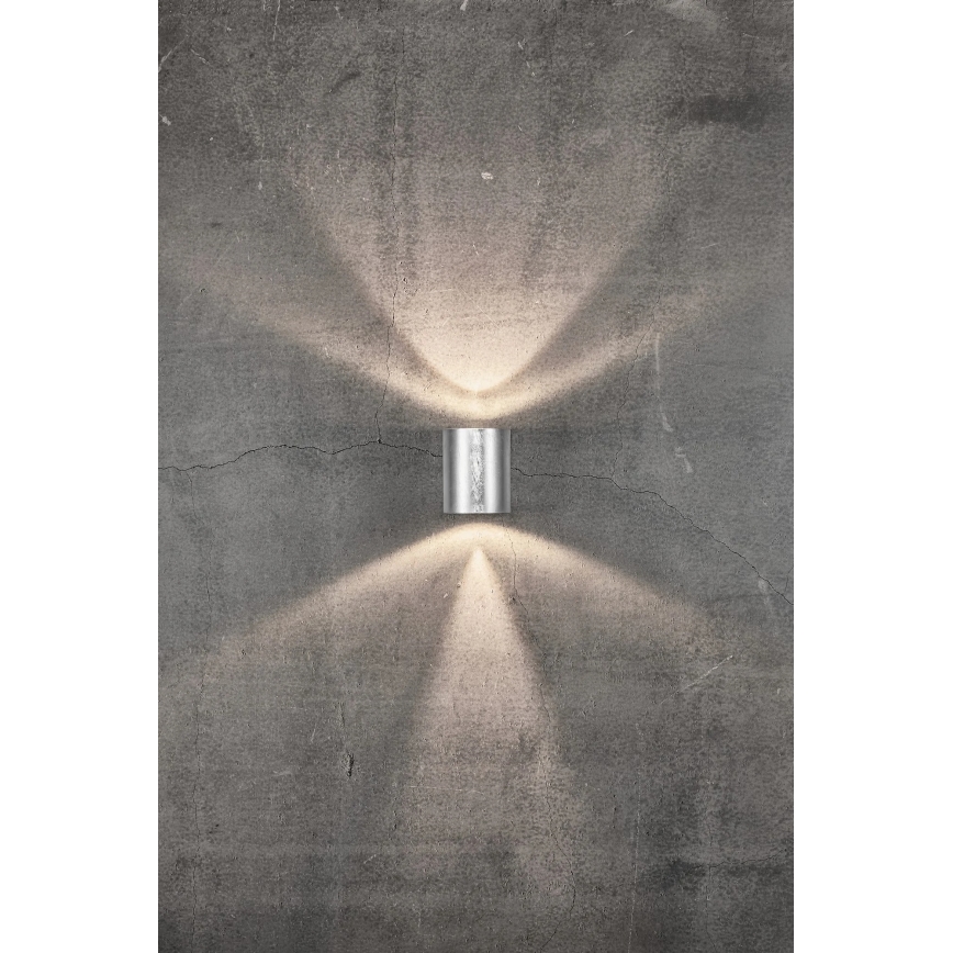 Nordlux - LED Vonkajšie nástenné svietidlo CANTO 2xLED/6W/230V IP44 strieborná