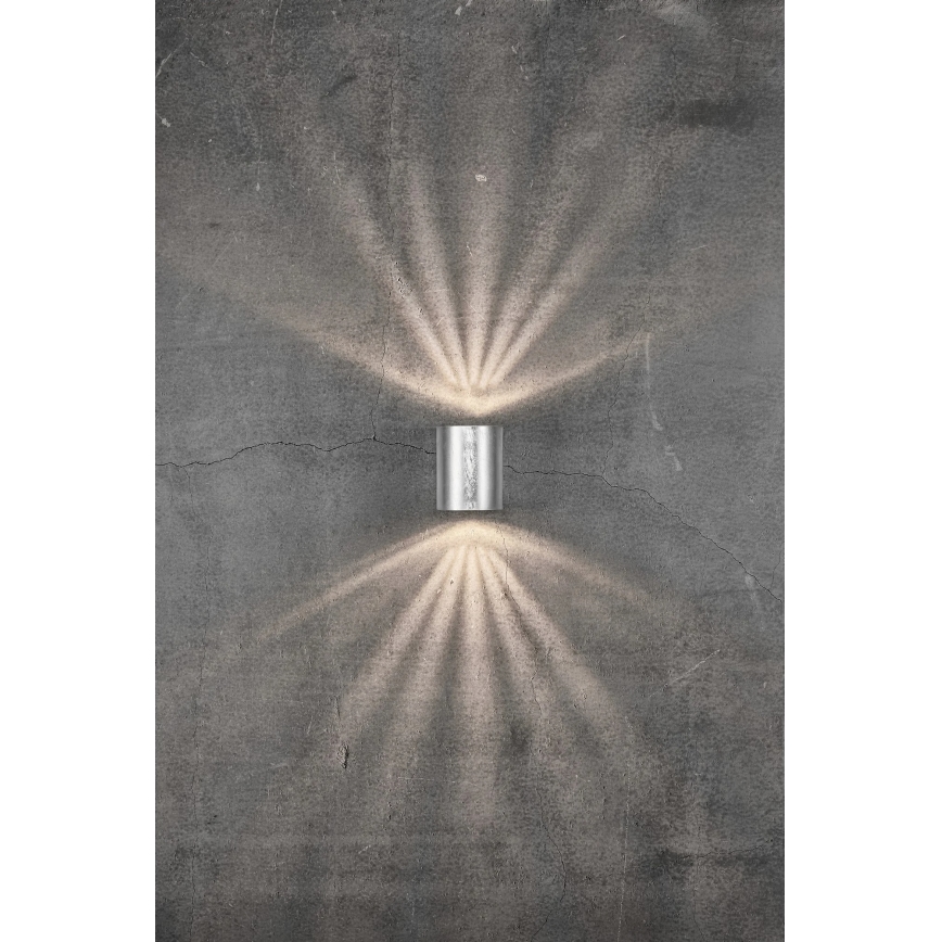 Nordlux - LED Vonkajšie nástenné svietidlo CANTO 2xLED/6W/230V IP44 strieborná