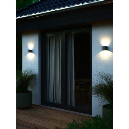 Nordlux - LED vonkajšie nástenné svietidlo MILDA LED/4,9W/230V IP44 antracit